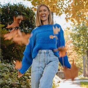 Never Worn Vestique Blue Sweater